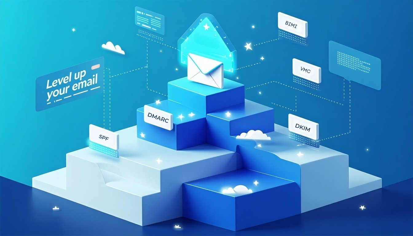Beziehung SPF DKIM DMARC VMC BIMI